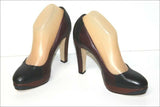 SAN MARINA Escarpins Cuir Tricolore Doublés Cuir Talons Très Hauts T 39 TBE