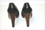 SAN MARINA Escarpins Cuir Tricolore Doublés Cuir Talons Très Hauts T 39 TBE