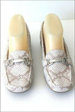 GEOX Mocassins Souples Cuir blanc Nacré T 36 TBE