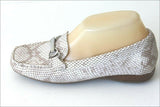 GEOX Mocassins Souples Cuir blanc Nacré T 36 TBE