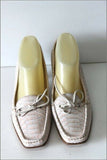 STUDIO PERTINI Escarpins Tout Cuir Blanc Rosé Nacré T 38 TBE