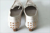 STUDIO PERTINI Escarpins Tout Cuir Blanc Rosé Nacré T 38 TBE
