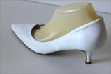 MINELLI Escarpins Pointus Cuir Blanc Petits Talons T 40 TBE