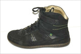 EL NATURALISTA Basket Montantes Scratchs Cuir Noir Lacets T 44 TBE
