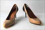 ERAM Escarpins Cuir Beige rosé et Noir Talons Fins T 38 TTBE