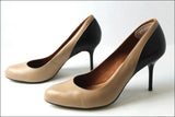 ERAM Escarpins Cuir Beige rosé et Noir Talons Fins T 38 TTBE