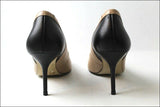 ERAM Escarpins Cuir Beige rosé et Noir Talons Fins T 38 TTBE