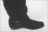 FRANCO SARTO Bottes Daim Plissé Noir T 10 / T 42 BE