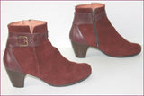 WONDERS Bottines boots Nubuck Bordeaux T 39 TBE