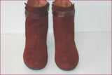 WONDERS Bottines boots Nubuck Bordeaux T 39 TBE