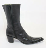 MYMA Bottines Cuir Noir Pointu T40 BE
