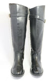 ZARA Trafaluc Bottes Cavalière Simili Cuir Noir T41 BE