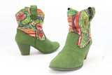 Desigual Bottines Daim et Tissu Vert T40 TBE