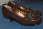 JENNYFER Escarpins Synthétique Marron et Perles T 36 TTBE