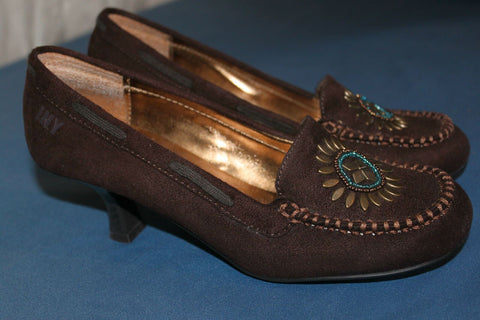 JENNYFER Escarpins Synthétique Marron et Perles T 36 TTBE