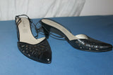 Escarpins ANNE FLAVIE Cuir Ajouré Noir T 41 TBE