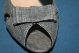 Escarpins  FARASION Tissu Gris Clair T 38 TBE
