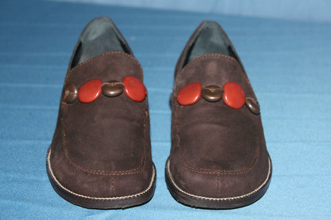 Mocassins REGARD Tout Cuir T36 motif Perles
