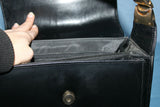 Sac GIADA Simili Cuir Noir Rigide Porté Epaule  BE