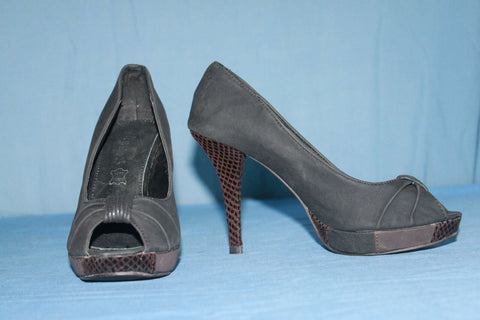 Escarpins  J & M SHOES Toile Talons fins Croco T 36 BE