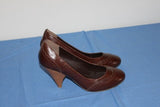 K.WOMAN Escarpins Simili Cuir Marron T 41 TBE