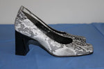 Escarpins VIA LATINA Tout Cuir Façon Python Gris  T35.5 BE