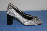 Escarpins VIA LATINA Tout Cuir Façon Python Gris  T35.5 BE