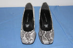 Escarpins VIA LATINA Tout Cuir Façon Python Gris  T35.5 BE