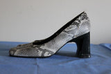 Escarpins VIA LATINA Tout Cuir Façon Python Gris  T35.5 BE
