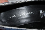 Escarpins VIA LATINA Tout Cuir Façon Python Gris  T35.5 BE
