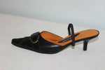 Escarpins Ouverts FUGITIVE  Cuir Noir T 39 Etat Neuf