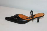 Escarpins Ouverts FUGITIVE  Cuir Noir T 39 Etat Neuf