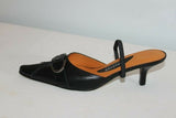 Escarpins Ouverts FUGITIVE  Cuir Noir T 39 Etat Neuf
