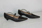 Escarpins à Sangles HONG TAI Simili Cuir Noir  T 39 TBE