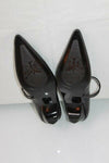 Escarpins à Sangles HONG TAI Simili Cuir Noir  T 39 TBE