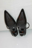 Escarpins à Sangles HONG TAI Simili Cuir Noir  T 39 TBE