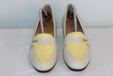 Escarpins BAYONA  Cuir crème et Jaune T38.5 TBE