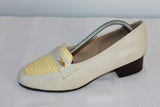 Escarpins BAYONA  Cuir crème et Jaune T38.5 TBE