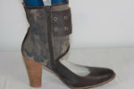 Escarpins UN MATIN D'ETE  Cuir et Textile Gris T 37 BE