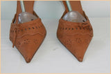 Escarpins Pointus MINELLI Tout Cuir Marron T 39 BE