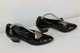 VINTAGE Escarpins BOCAGE Cuir Verni Noir T 37.5 BE