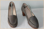 Escarpins PERTINI Tout Cuir Gris T 36 TBE
