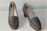 Escarpins PERTINI Tout Cuir Gris T 36 TBE