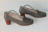 Escarpins PERTINI Tout Cuir Gris T 36 TBE