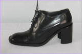 Escarpins à Lacets CLIF Tout Cuir Noir T 35.5 TBE