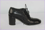 Escarpins à Lacets CLIF Tout Cuir Noir T 35.5 TBE