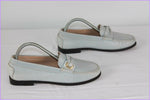 Mocassins TRIVER FLIGHT Tout Cuir Bleu Ciel T 35.5 TTBE