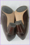 VINTAGE Escarpins MINELLI Tout Cuir Marron Foncé T 39.5 BE