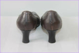 Escarpins SAN MARINA Cuir Marron Foncé et Clouté T 37 TBE