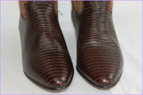 VINTAGE Bottes Santiags Tout Cuir Marron T 35 TBE